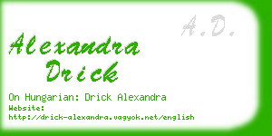 alexandra drick business card